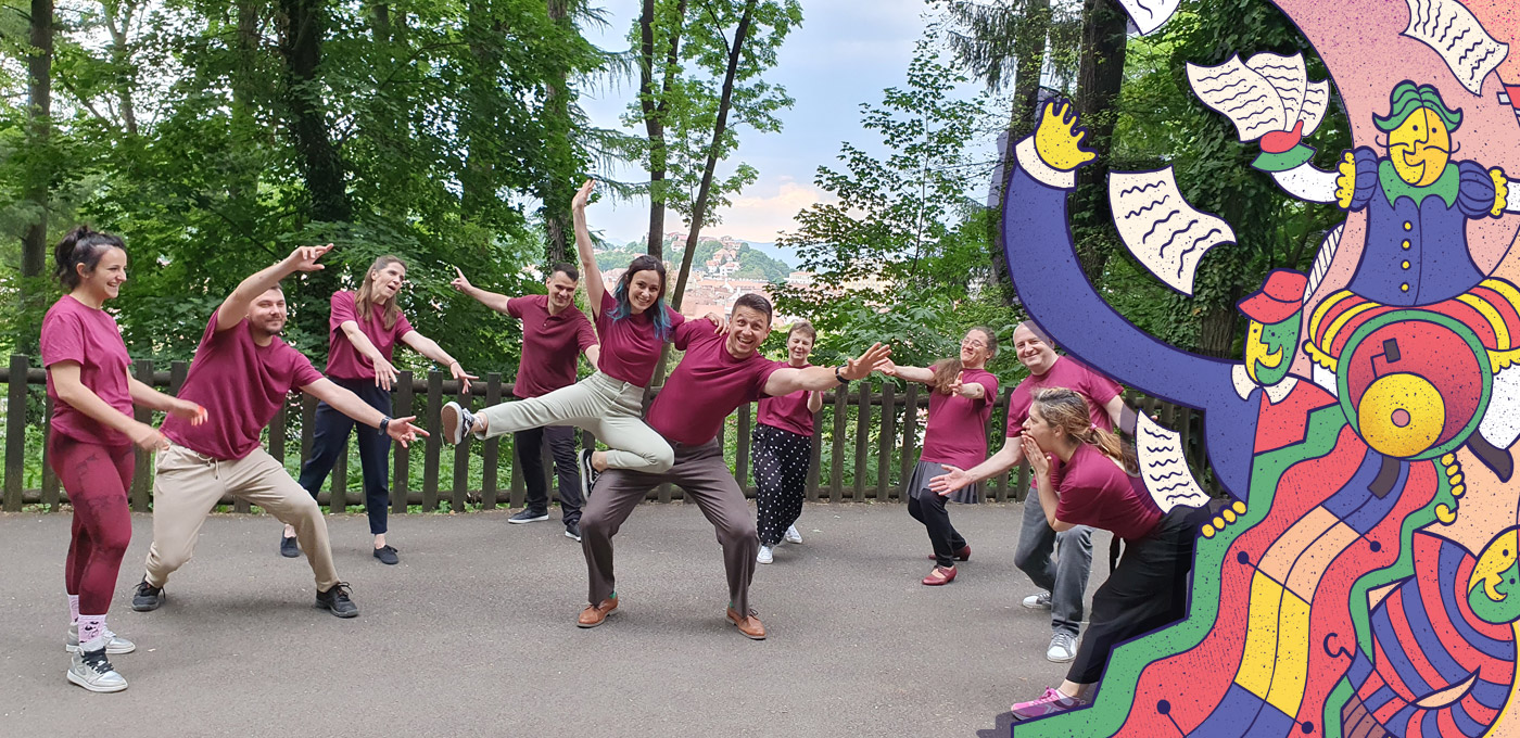 Demonstratie de dans Lindy Hop<br/><span style='color:#fdce50!important;font-size:0.8em;'>Duminică, 6 iulie, ora 18.30 </span>